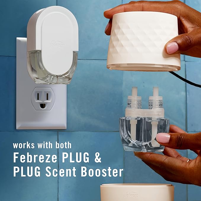 Febreze Plug Scent Booster in White, Continuous Scent Device Oil Diffuser - Image 7
