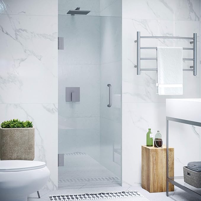 ANZZI 72" x 30" Frameless Shower Door in Brushed Nickel, Water Repellent Glass by ANZZI