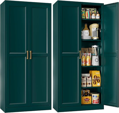 71" Tall Metal Storage Cabinet, Kitchen Pantry Storage Cabinets by MetalMax