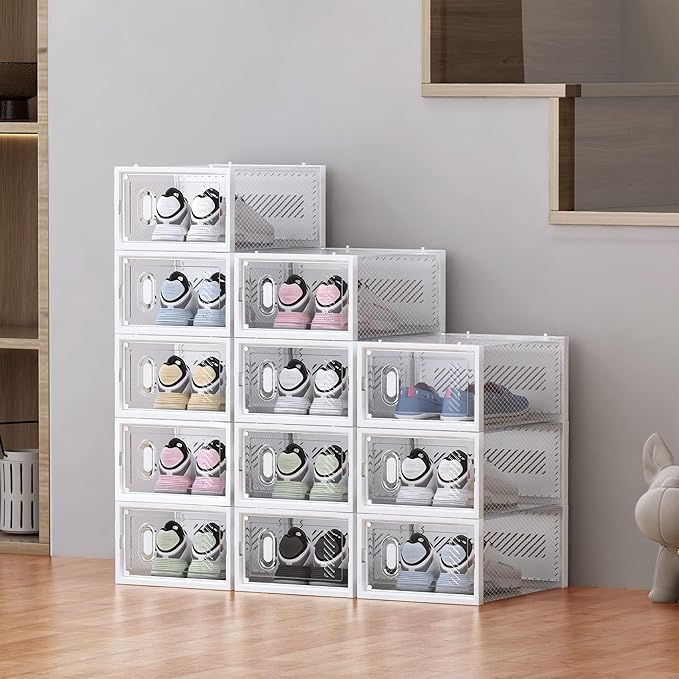 Shoe Storage, 12 Pack Shoe Organizer - Image 8