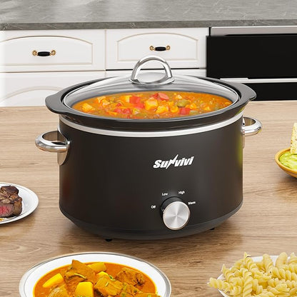 Sunvivi Small Slow Cooker 4QT, Mini Food Warmer - Image 2