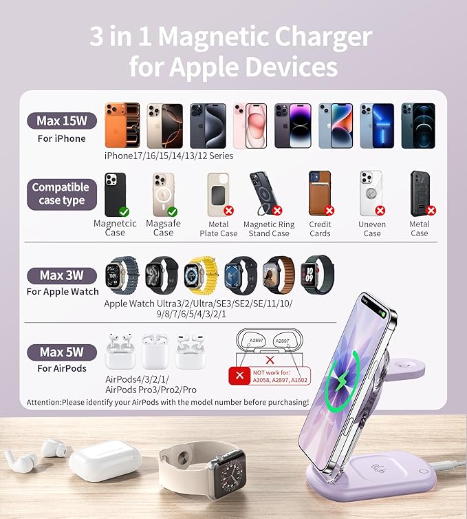3 in 1 Magnetic Wireless Charging Station - Image 2