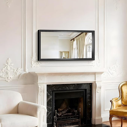 Bathroom Mirror, 40x24 Inch Brushed Black Rectangle Mirror, 0.6" Thickened Deep - Image 9