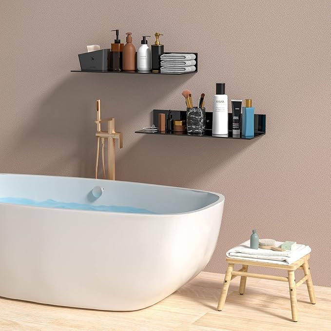 17 Inches Acrylic Wall Shelves 2 Pack, Floating Shelf - Image 6
