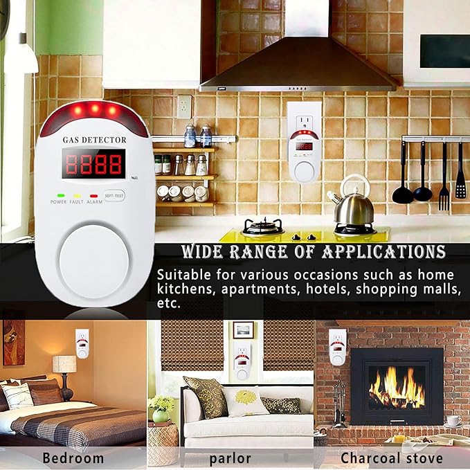 Gas Alarm，Propane detectors for Home，Gas Alarm Detector for Home，Plug-in & - Image 5