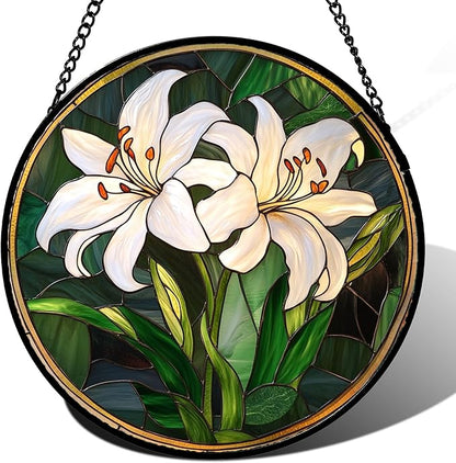 CRISGIF Stained Glass Window Hanging by Follow
