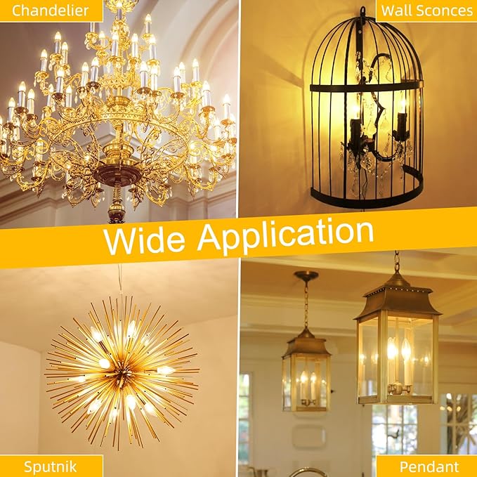 GvvooHome LED Candelabra Light Bulbs, E12 Bulb dimmable, 40 watt Equivalent - Image 7