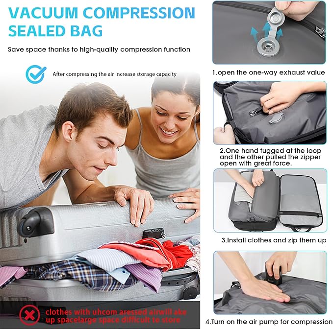 TANGCOLR Vacuum Travel Backpack - Image 2