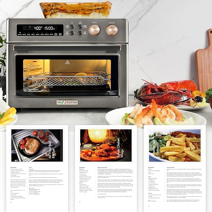 VAL CUCINA Infrared Heating Air Fryer Toaster Oven, Extra Large Countertop - Image 7