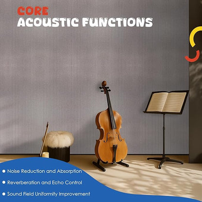 5 Pack Acoustic Panels, 47.2x23.6x0.4 inch Acoustical Wall Panels, Large - Image 3
