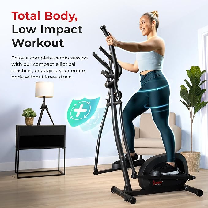 Sunny Health & Fitness Smart Upright Elliptical w/Pulse Sensor Built-in - Image 4