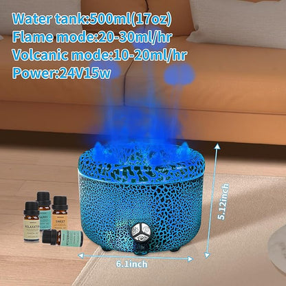 BOHOFAM Essential Oil Diffuser 500ML, Volcano and Flame Diffuser/Humidifier 2 - Image 3