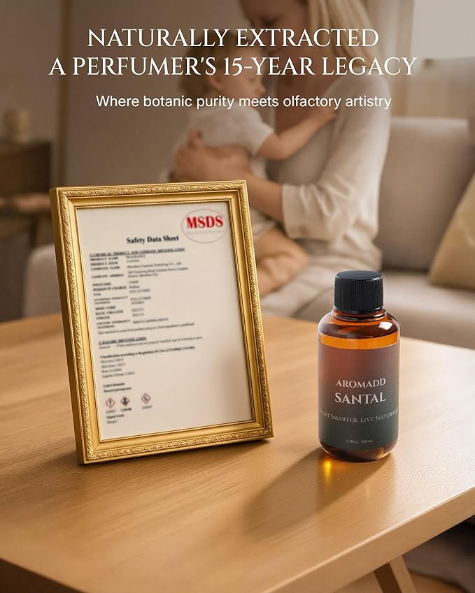 Aromadd Santal Diffuser Oil Inspired by Luxury Hotel Scent, Essential Oils - Image 5
