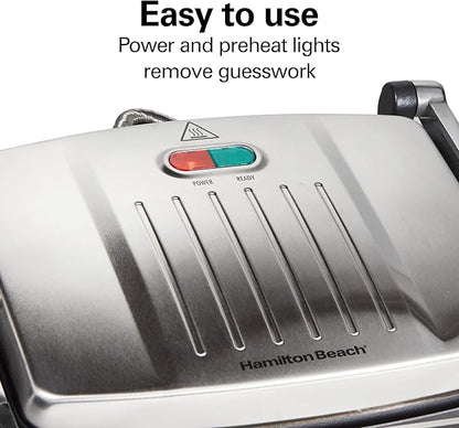 Hamilton Beach Panini Press, Sandwich Maker & Electric Indoor Grill, Upright - Image 7