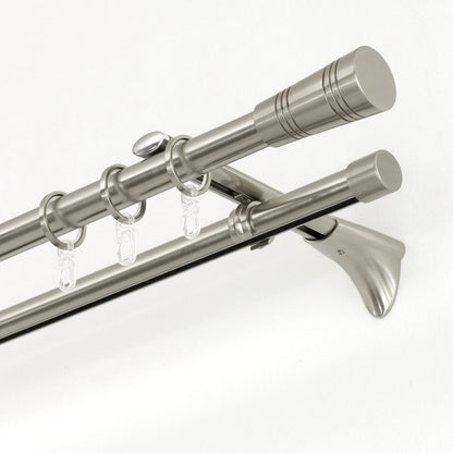 Gardinia Endpin Ø 20 mm, Metal, Stainless Steel Finish, Apollo
