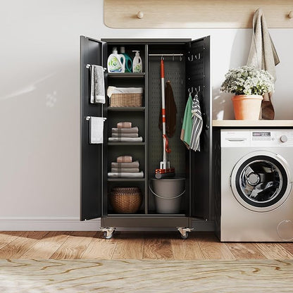 SUXXAN Broom Closet Storage Cabinet - Image 2