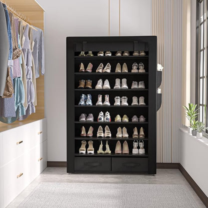 OYREL Tall Shoe Rack Dustproof Cabinet Large Capacity 8 Tier Shoe Organizer - Image 8