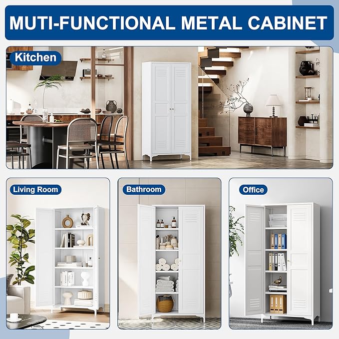 Metal Storage Cabinet-61” Tall Steel File Cabinets - Image 6