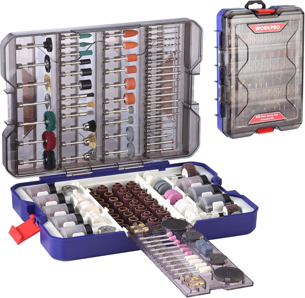 WORKPRO 698-Piece Rotary Tool Accessories Kit, Rotary Tool Bits for Easy Cutt...