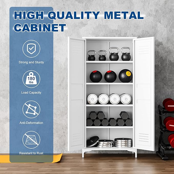 Metal Storage Cabinet-61” Tall Steel File Cabinets - Image 5