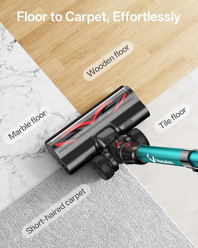 Cordless Vacuum Cleaner, 650W 55KPa 60Mins Vacuum Cleaners - Image 5