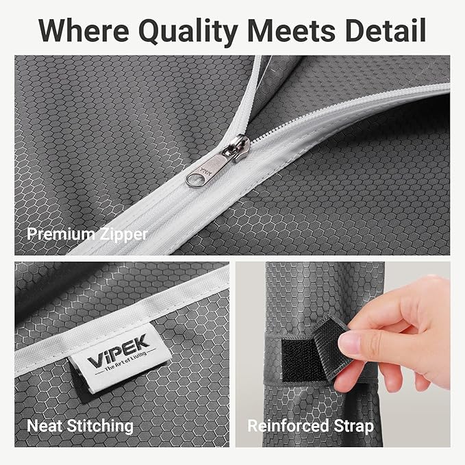 VIPEK V4C Garment Rack with Cover, Heavy Duty Portable Closet Adjustable Metal - Image 5