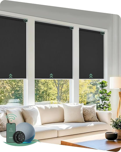 Yoolax Motorized Blinds with Remote, Automatic Window Shades Work with Alexa by Yoolax