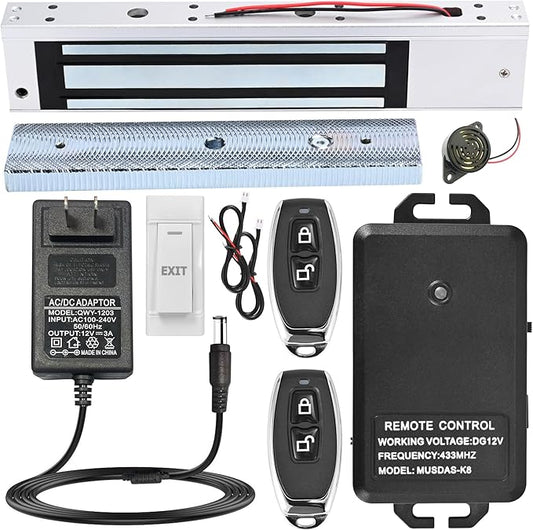 Access Control System with Remote Control – 600lbs Magnetic Door Lock Kit by Unknown