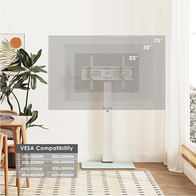 FITUEYES Swivel Floor TV Stand - Image 4