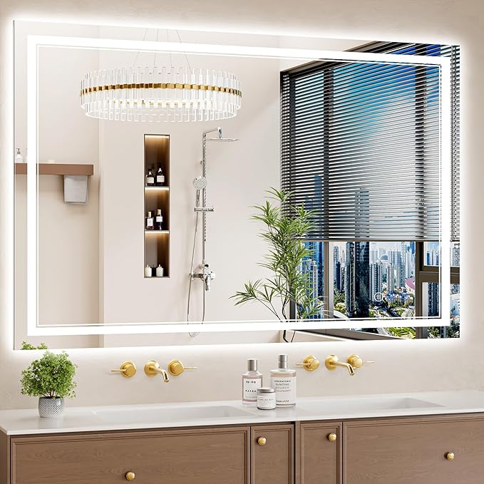 36"x55" LED Bathroom Mirror by WISSMILESHOME