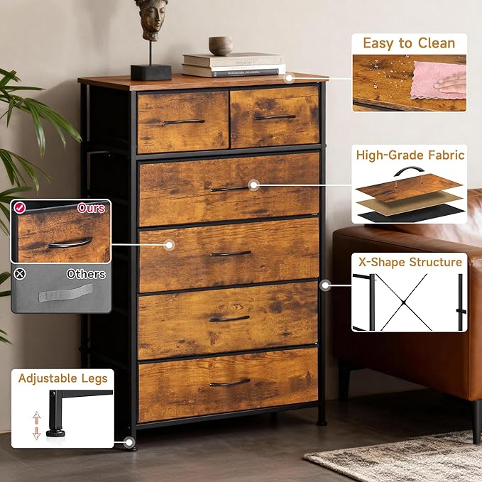 Mifuro Tall Dresser for Bedroom, Vertical Storage Organizer Tower - Image 8