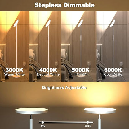 LED Floor Lamp, 3600LM Bright Standing Lamp 350W Equivalent - Image 2