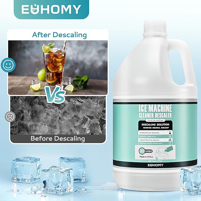 EUHOMY Max 33 Uses Ice Machine Cleaner Descaler, 128 Fl OZ Ice Maker Cleaner - Image 4