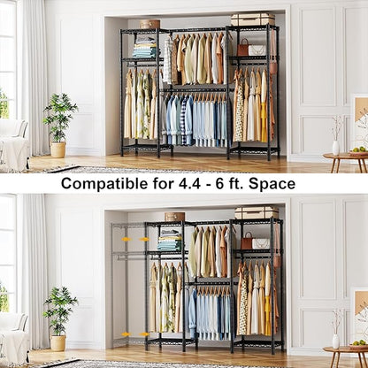 Ulif E7 Garment Rack, Heavy Duty Clothes Storage System - Image 4