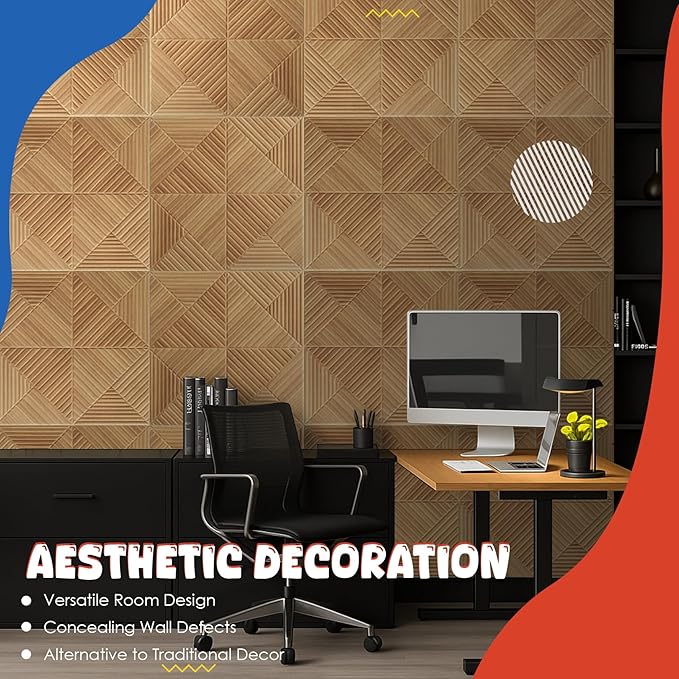 6 Pack Large Acoustic Panels, 23.6 x 23.6 Inches Soundproof Wall Panels - Image 5