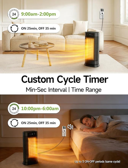 Techbee Indoor Digital Infinite Repeat Cycle Intermittent Outlet Timer Plug 24 - Image 4