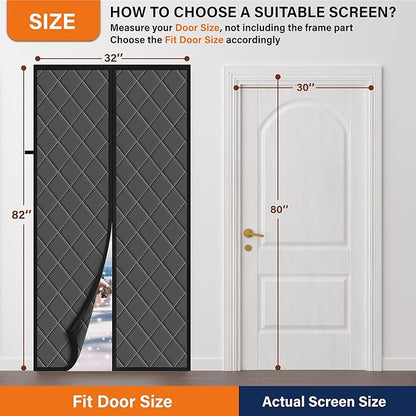 Magnetic Thermal Insulated Door Curtain, Fits Door Size 38" x 82", Durable - Image 6