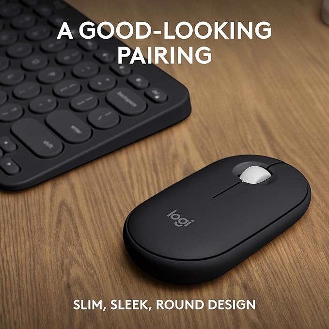 Logitech Pebble 2 Combo, Wireless Keyboard and Mouse, Quiet and Portable - Image 2