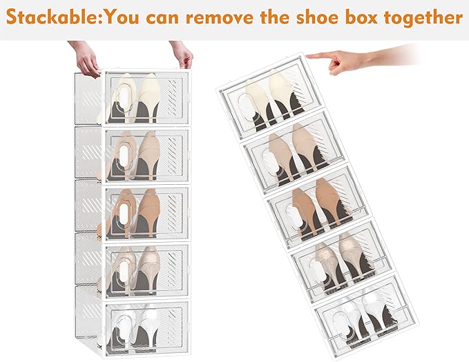 Shoe Storage, 12 Pack Shoe Organizer - Image 5