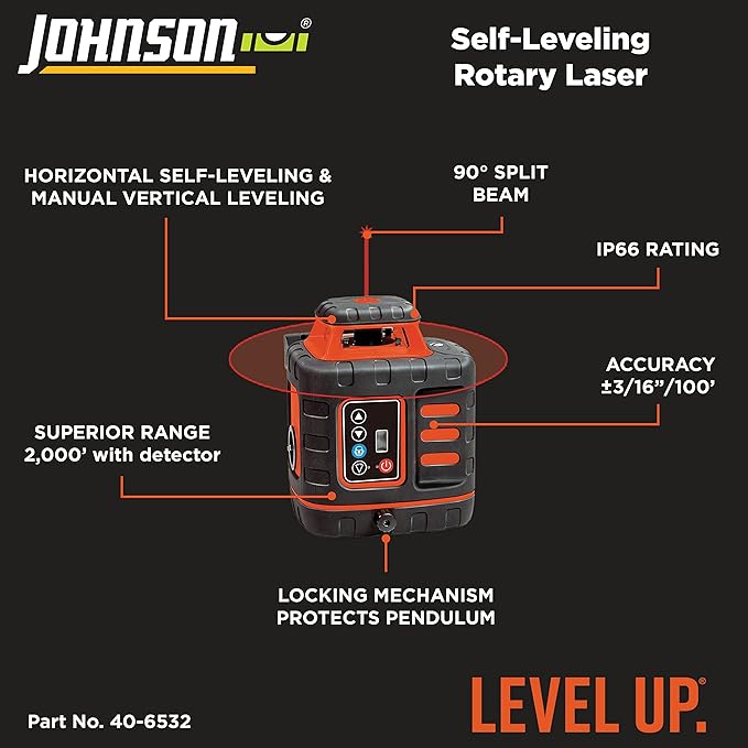 Johnson Level & Tool 99-027K Self-Leveling Rotary Laser System, 1 Kit - Image 6