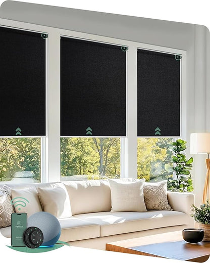 Yoolax Motorized Blinds with Remote, Automatic Window Shades Work with Alexa by Yoolax