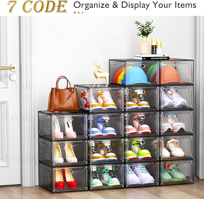 7 code Thicken & Sturdy Clear Shoe Storage Organizer - Image 4