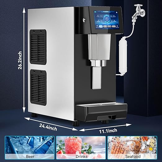 Nugget Ice Maker Machine Countertop, Ice/Water/Ice & Water Optional, 95LBS/24H - Image 8