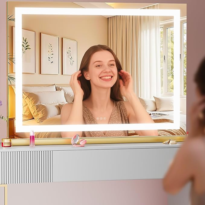 Vanity Mirror with Lights, Dimmable 3 Modes, Memory Function, Smart Touch - Image 3