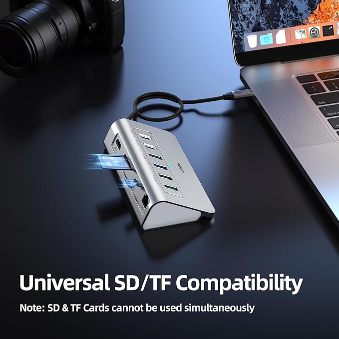 P9R USB C Hub Ethernet, 10-in-1 USB-C Docking Station, Aluminum USB to Ethernet - Image 8