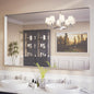 ISKM Large Mirror for Bathroom, 60 x 36 Inch Rectangle Silver Metal Framed Wall by ISKM-IStillKeepMovin
