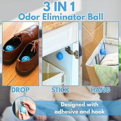 Air Jungles Shoe Deodorizer Balls 6 Ct, Fresh Linen Scent, Odor Remover Balls - Image 8