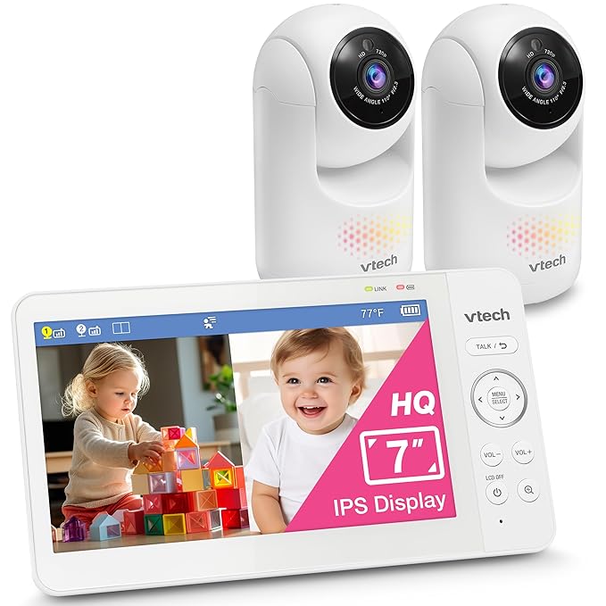 VTech Advanced HQ Max Twin 7" Digital Video 2-Cameras Baby Monitor by VTechBabyMonitors