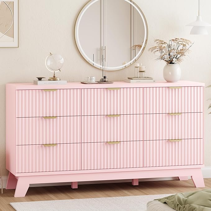 Xixini Fluted Dresser for Bedroom by Xixini