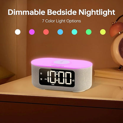 JALL Fabric Alarm Clock for Bedroom, - Image 6